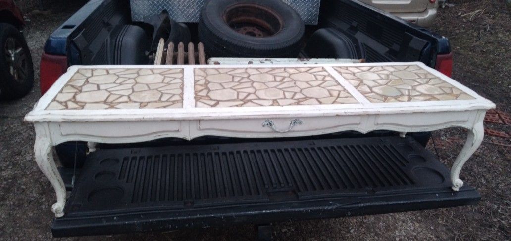 Stone Top Coffee Table