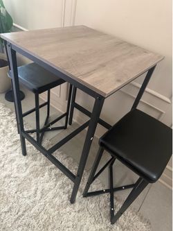 Bar table and stools