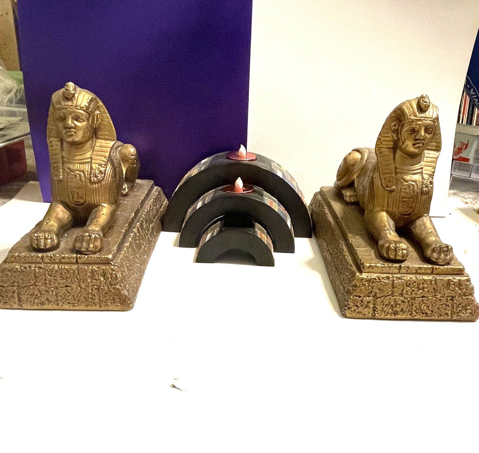 Pair Of Sphinx And A Candle Bridge