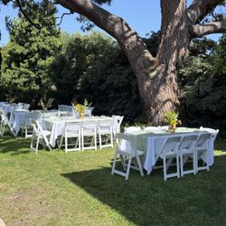 Resin Chairs Tables(round Or Rectangular) Tarps