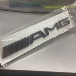 Amg Matte Black Emblem Mercedes Benz