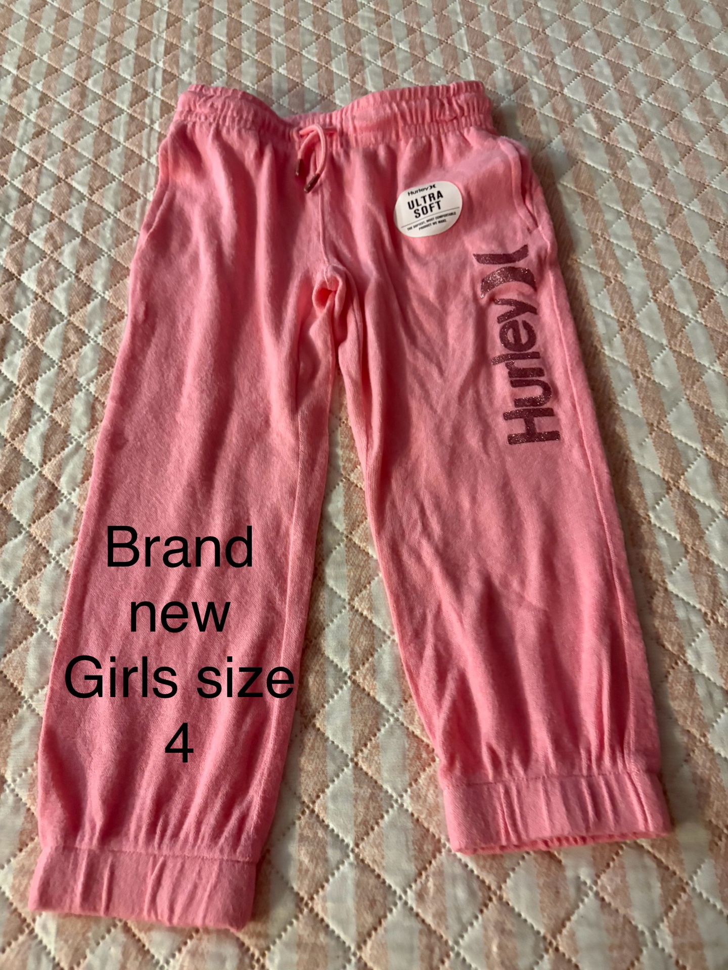 Hurley Girls Sweats Super Soft Size 4 NEW