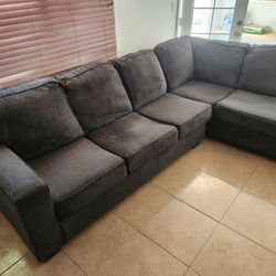 Dark Grey Sectional Couch Set