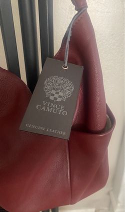 Designer Vince Camuto Leather Shoulder Bag  with Gold Chain Strap, NWT