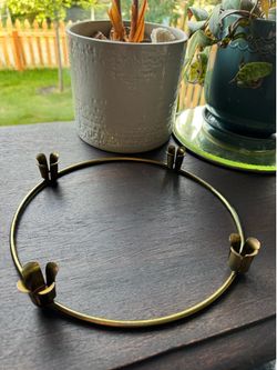 Vintage Brass Ring Candle Holder