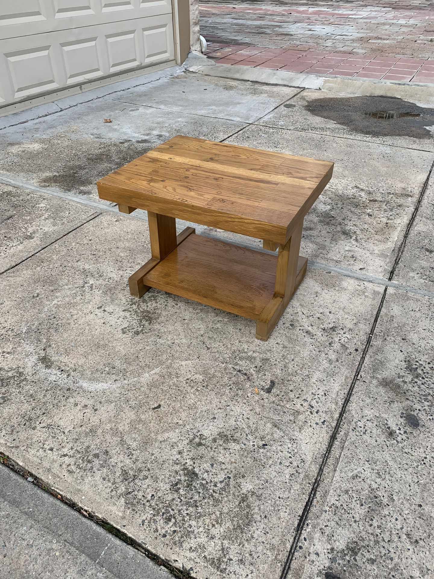 Wood side table end table
