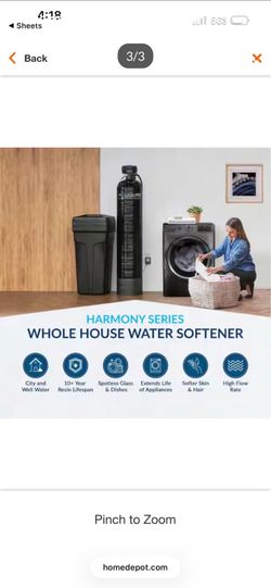Harmony Series 64,000 Grain Electronic Metered Water Softener with Sediment and Carbon Pre-Filter