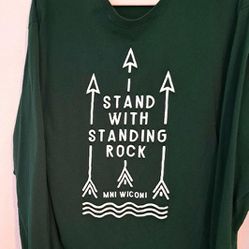 I Stand With Standing Rock (Mni Wiconi) Long-Sleeved Adult (XL) T-SHIRT