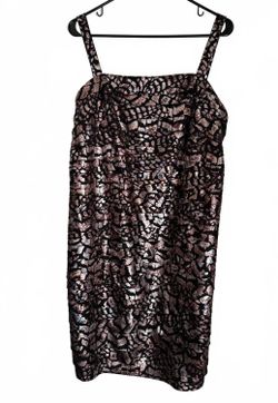 Dress Barn NEW Dress Size 16 Sleeveless Tiers Shiny Special Occasion Old Money