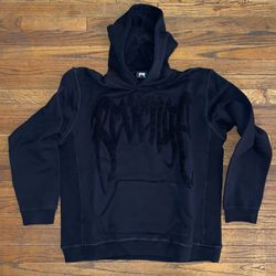 Revenge Chenille Black On Black Hoodie 