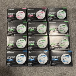 12 dozen Taylormade speedsoft ink balls 