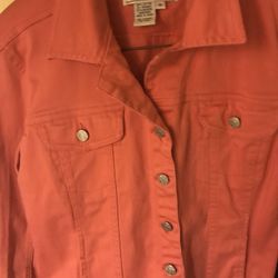JACKET A.M.I. ORANGE DENIM SIZE MEDIUM
