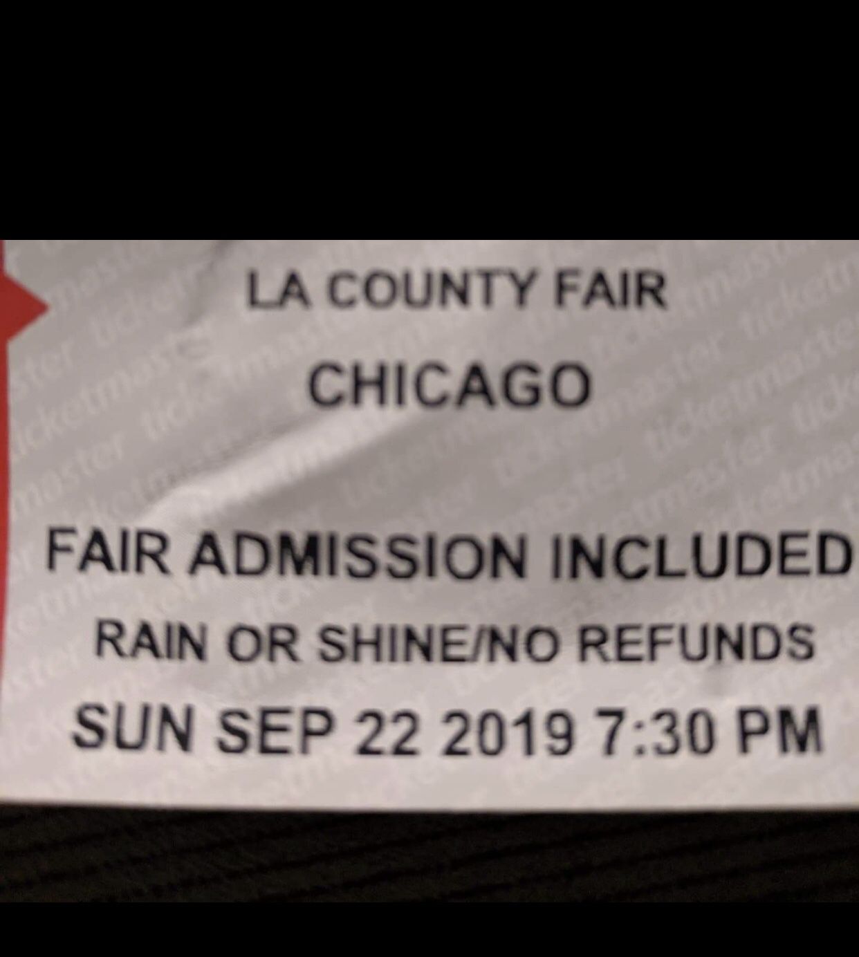 Chicago Concert Ticket at LA County Fair - Sunday 09/22/2019 - includes entrance to the LA County Fair