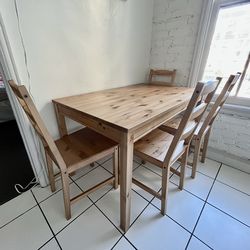 IKEA table & 4 matching chairs