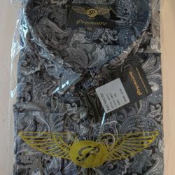 Long Sleeve Button Shirt, 4XL