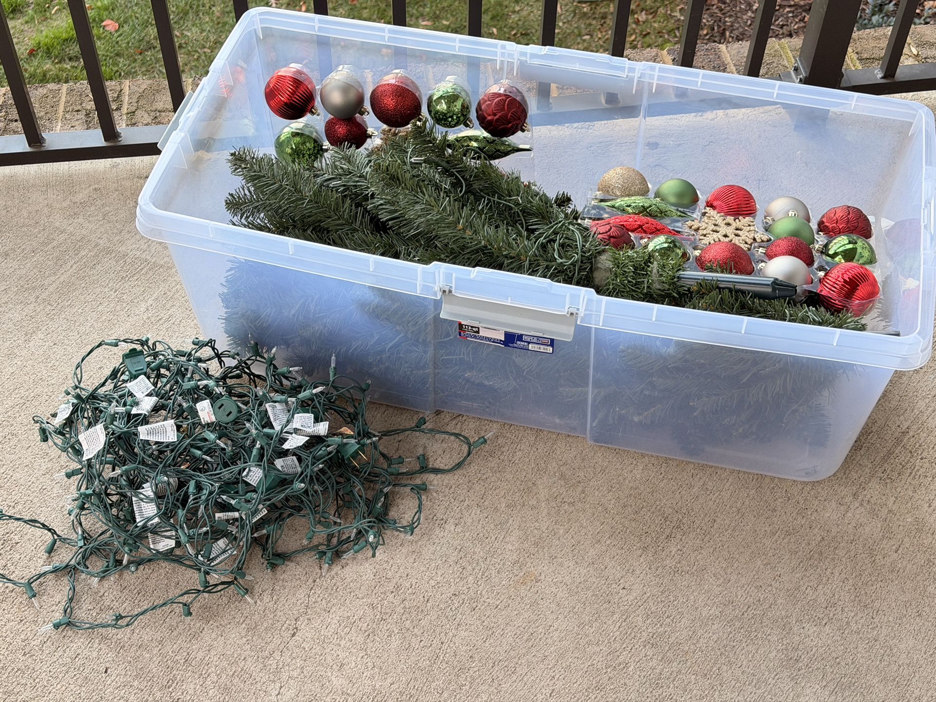 6 Foot Pencil Tree With Lights, Ornaments, And 50+ft Outdoor Lights Included