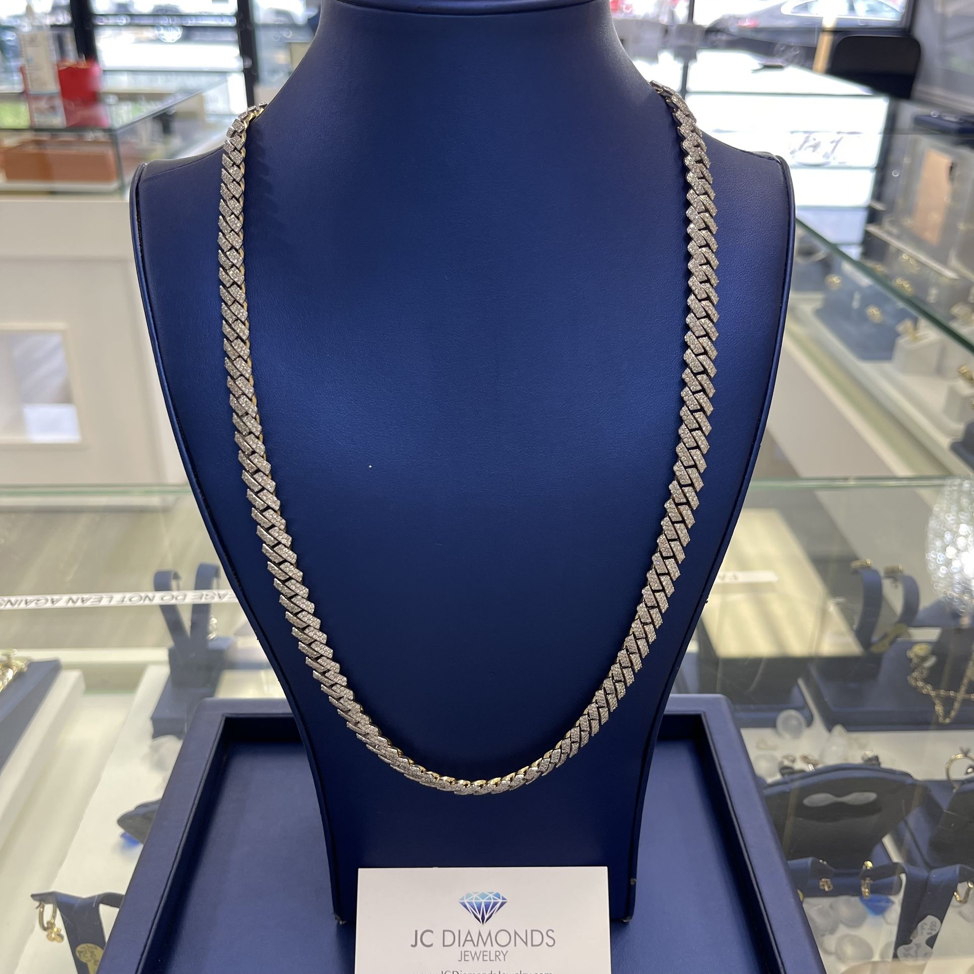 Chain Cubanlink 10 Mm By 26 Inch 10k With Diamonds 💎