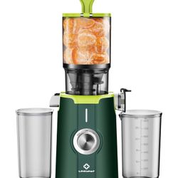 LINKChef / Rush Clear Cold Press Juicer, Masticating Juicer Machines with No-Prep 4.35" Feed Chute fits Whole Fruits & Vegetables, LINKChef Easy to Cl