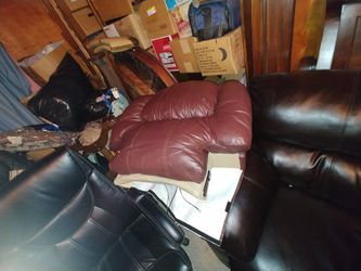 Heated, massage, leather recliner