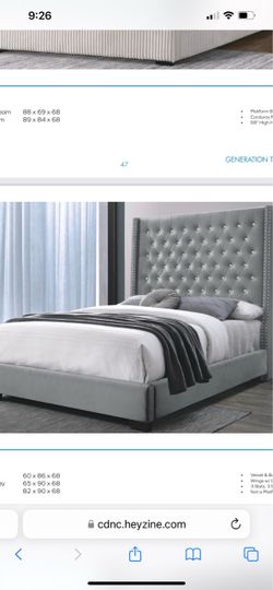BRAND NEW QUEEN SIZE 6FOOT TALL BED FRAME WITH NEW PLUSH MATTRESS/FAST DELIVERY