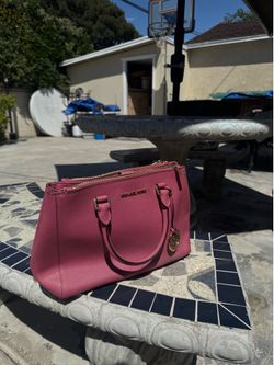 Michael Kors Vintage Sutton Pink Saffiano Leather