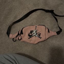 Pink Nike Air Fanny Pack With Two Pockets