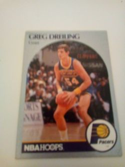 Vintage 1990 nba hoops basketball/ Greg dreiling/ pacers/ center/ card # 132