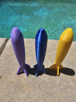 3d Printed Torpedo Toys For The Pool