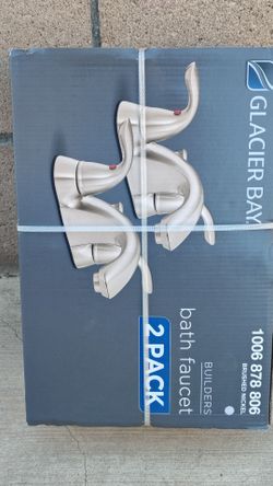 Glacier Bay
Builders 4 in. Centerset Double Handle Low-Arc Bathroom Faucet in Brushed Nickel (2-Pack).$40... pickup only... brand new..