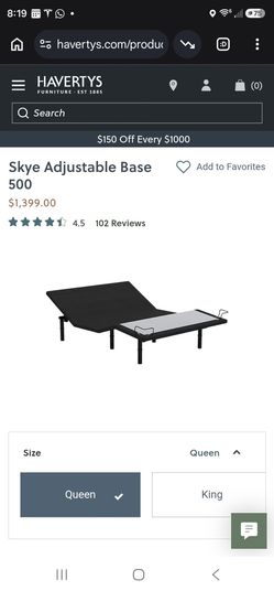 Queen adjustable base and mattress