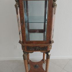 Antique Glass Panel Cabinet 