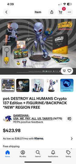 DESTROY ALL HUMANS ENTIRE SET COLLECTORS EDITION BRAND NEW BIX AN ALL PRISTINE
