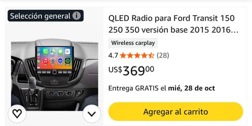 Ford Transit 150 (contact info removed)-2019 QLED Touchscreen Radio CarPlay Android Auto