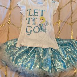 Girls Size 4/5 Frozen Elsa 2 Piece Set Sold Together