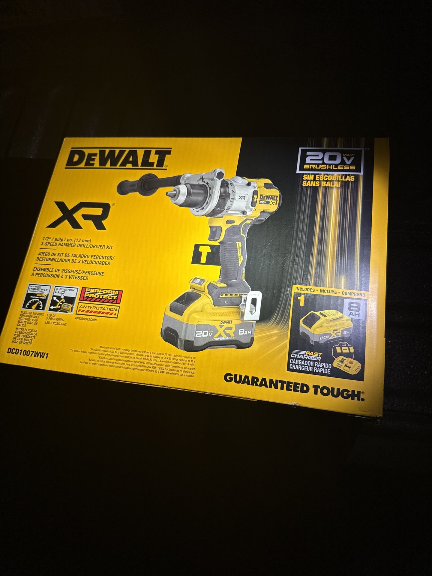 20V XR Lithium-Ion Cordless Hammer Drill Kit with 8.0 Ah Battery, Charger and Kit Bag
