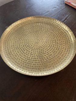 18” Gold Decorative Tray
