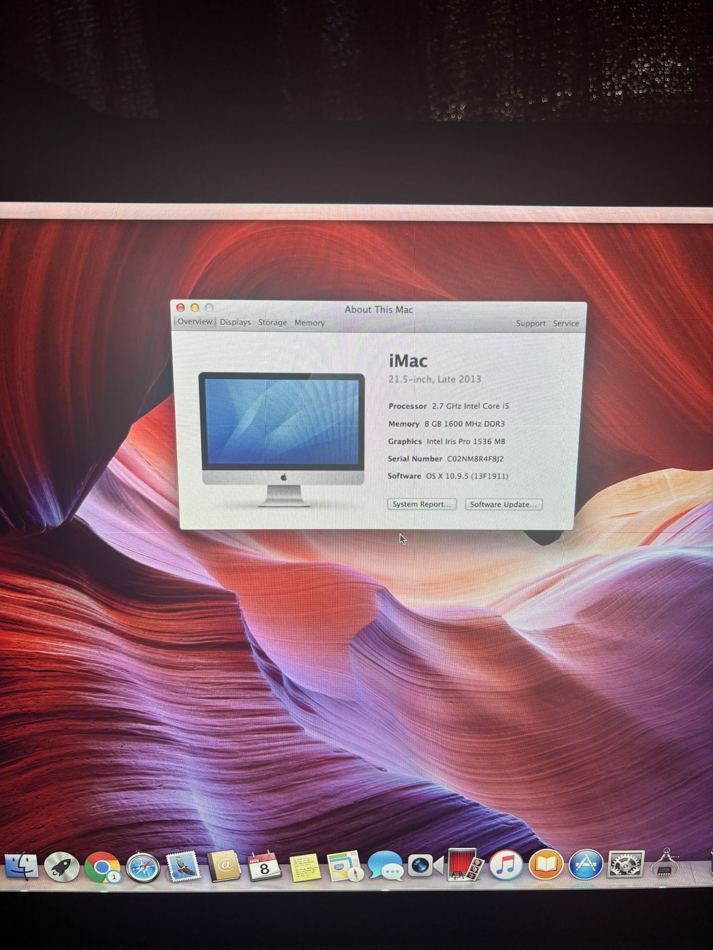21.5 Inch Late 2013 iMac Desktop