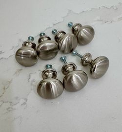 Cabinet Hardware, Brushed Nickel Round Mushroom Kitchen/Bathroom/Drawer Knobs