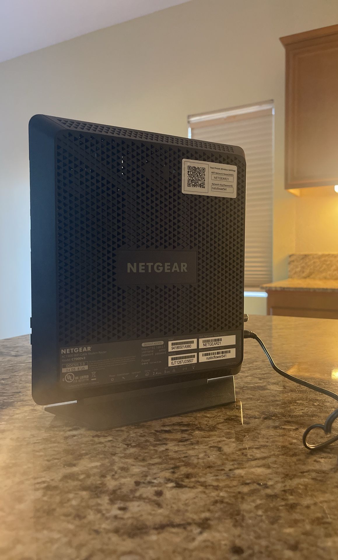  NETGEAR Nighthawk AC1900 WiFi DOCSIS 3.0 Cable Modem Router (C7000)