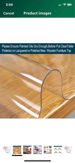 NEW Table Protector Clear Vinyl Square 30” x 30”
