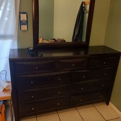 Drawer Dresser and Mirror