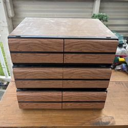 3 Set Of Matching Vintage VHS Storage / Organizer