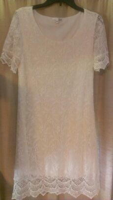 lapis white lace dress
