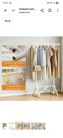 GameGem Adjustable Clothes Rack
