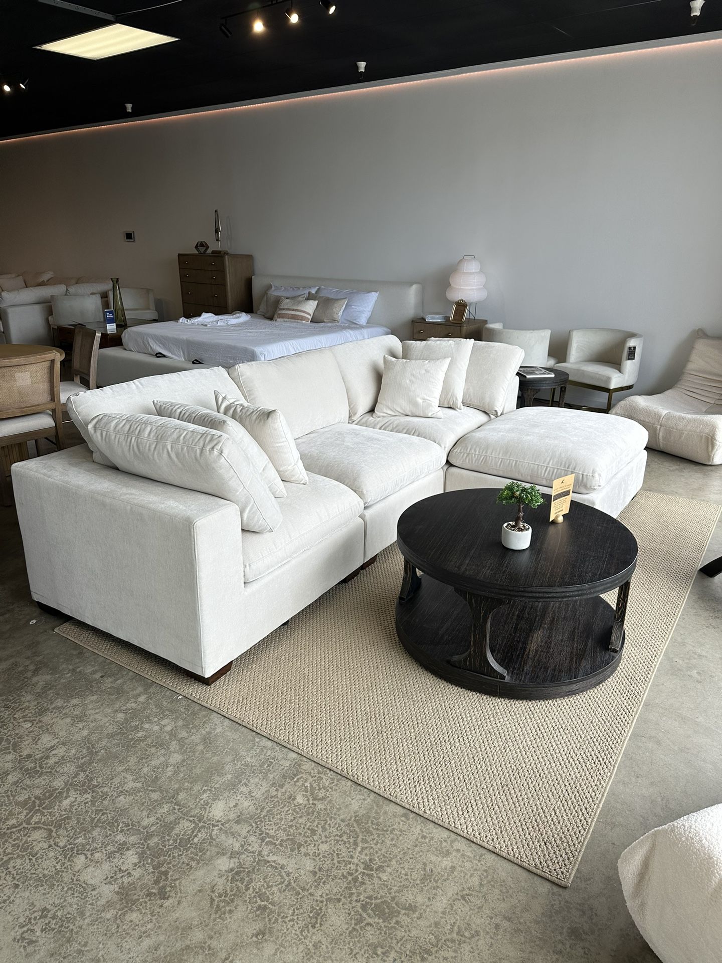 Modular Cloud Sofa Sectional With Ottoman Chaise — FREE Delivery