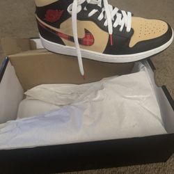 Nike Air Jordan 1 Mid SE Tartan Swish