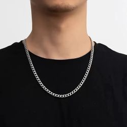 Silver Chain Over Neck For Men