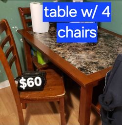 Table and chairs