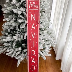 Custom made porch sign Feliz Navidad/Merry Christmas