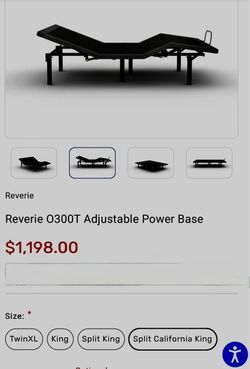 Reverie OSO300P-TXL Split King Adjustable Bed Base